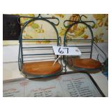 Two small wire frame shelves 7' wide