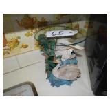 Glass top swan pedestal 10' tall, 10' dia