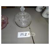 Yugoslavia Cristal crystal glass covered dish