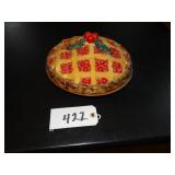 Cherry ceramic pie holder