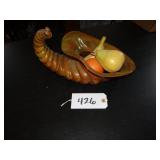 Ceramic fruit cornacopia