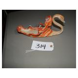 Art stretch glass swan dish