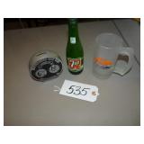 Harley Davidson KC mug, 7up bottle, Shippensburg C