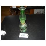 Green vintage kerosene lamp