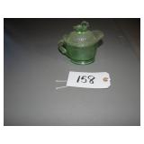 Vintage green swan creamer, maybe uranium glass?