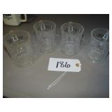 HJ Culler 50th Anniv glass mugs set of 4 1946-96