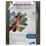 Interceptor plus dog dewormer, 50-100 lbs