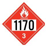 1170 Placard, Class 3 Flammable Liquid 25 Pack