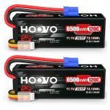 HOOVO 3S 11.1V Lipo Battery 6500mAh 120C (2 Pack)