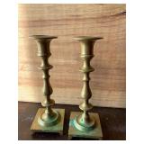 2 Candle Holders Possibly Brass