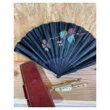 Antique 1913 Onyx Day Fan See all pics