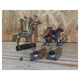 Brass Horse & Other Antique Collectibile Items