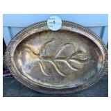1966 Metal Horse Show Platter Missing 1 Leg