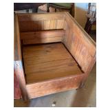 Solid wood chair and power strip table