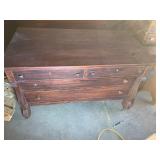 Solid wood Dresser knob is in the drawer