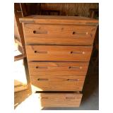Solid Wood 5 Drawer Dresser 48x29
