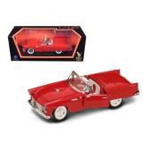 1955 Ford Thunderbird Red with Red Roof 1/18 Dieca