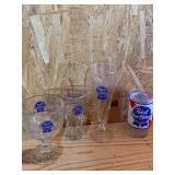 20 Piece Pabst Blue Ribbon Beer Glass Variety of 2