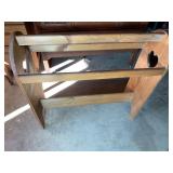 31 inch wood towel, blanket rack with hearts