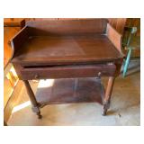 antique wood desk with drawer 28 x 28
