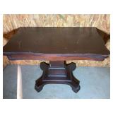 Multipurpose swivel top antique wood table desk