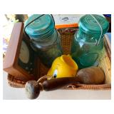 Basket of Antique Items