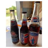 Lot of Vintage Pepsi Bottles