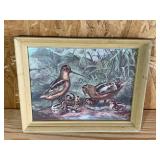 Small framed Woodcock print