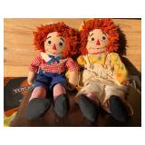 2 Raggedy Anne & Andy Dolls