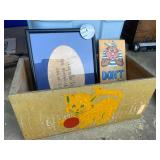 Antique Wooden Box With Antique Decorations