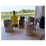 Lot of 8 Collectible Cups and 1 Glass Bottle 1 Cup