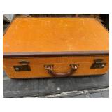 Antique gold colored luggage see images for a flaw