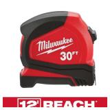 Milwaukee Compact 30 ft. SAE Tape Measure with Fra