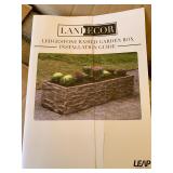 Land decor, ledge stone raised garden box plastic