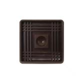 2 in. Brown Square Smooth Rubber Floor Protector F