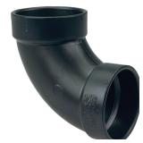 2 in. ABS DWV 90-Degree Hub x Hub Elbow