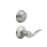 Tustin Satin Nickel Exterior Entry Door Handle and