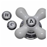 Danco White/Chrome 1-Handle Knob Bathroom Sink Fau