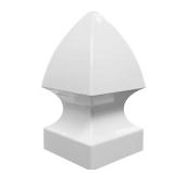 6 Pack 5 in. x 5 in. Vinyl White Gothic Post Cap
