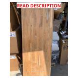 65x25 Butcher Block Open Box ONE END CUT UNEVEN