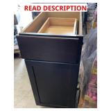 Dark brown kitchen cabinet