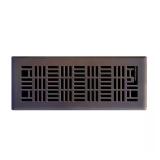 Art Nouveau 4 in. x 12 in. Steel Floor Register in