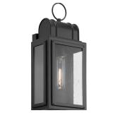 Landstone 1-Light 13.5 in. Matte Black Outdoor Wal