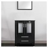 24x19x32 Black Bath Vanity