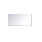 Wrought iron frame wall mirror 30 x 60x1 Silver