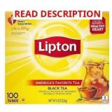 10 Cases Lipton Black Tea Bags - 12 Boxes per case