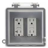 Gray 2-Gang Extra-Duty Non-Metallic While-In-Use W