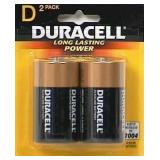Duracell Coppertop D Cell Batteries, 2-count Pack,