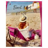 Pink 63 x 21 Beach mat with backrest