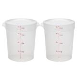 2- Food Storage Containers with 1 Lids (BPA-Free)